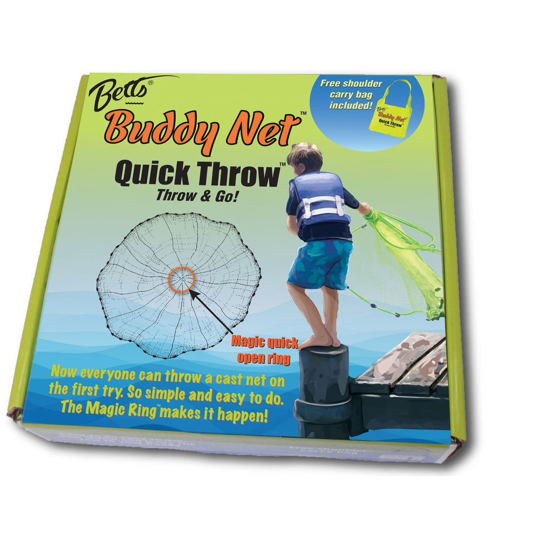 Betts Buddy Quick Throw Net 3.5ft 0.375in mesh Chartreuse